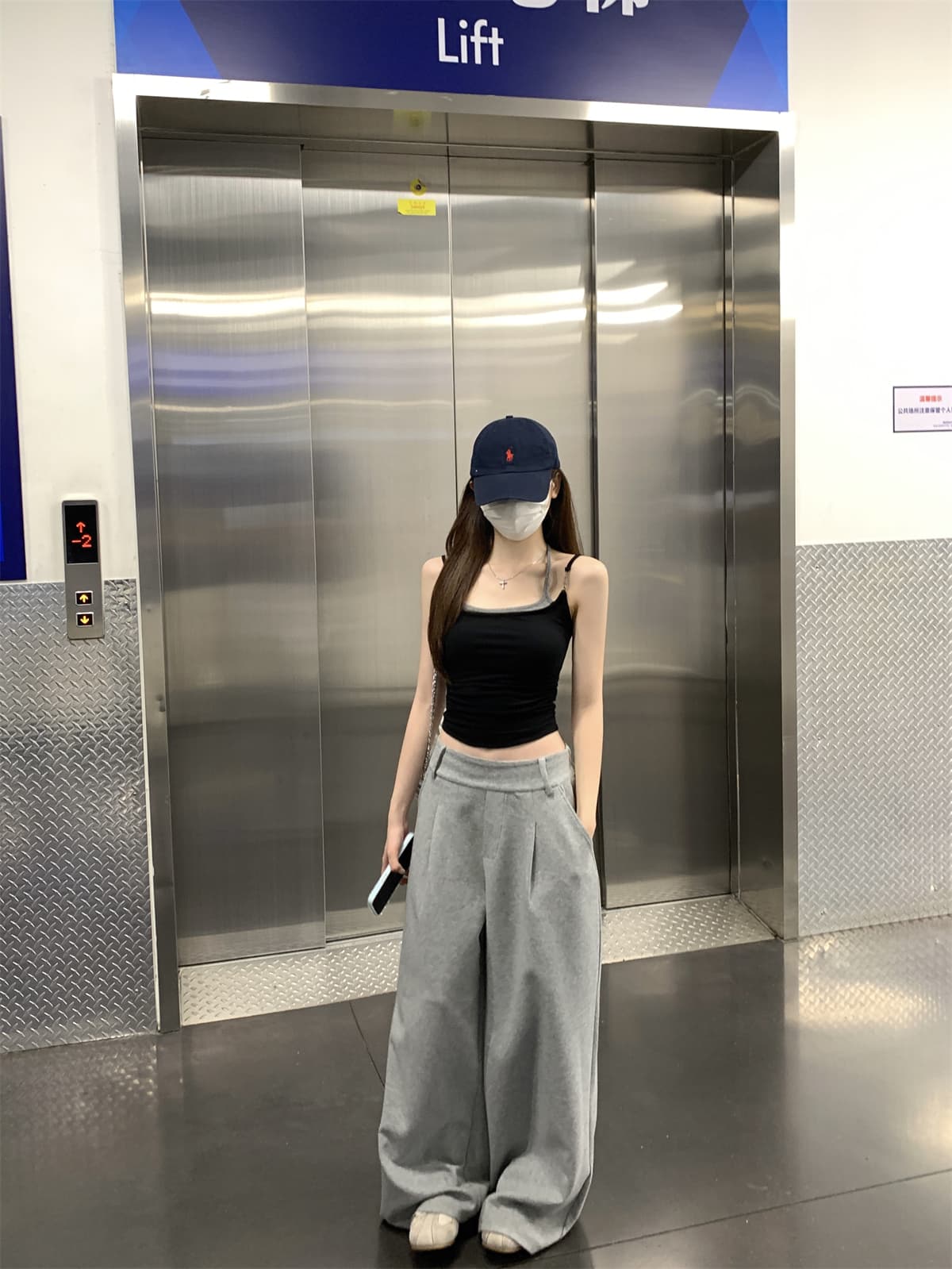 실사 정가 여름 한국 스타일 핫걸 페이크 레이어드 행침 목 레이스업 몸매 가꾸기 슬림해 보이는 만나는 캐미솔 맨위 상세 이미지 2