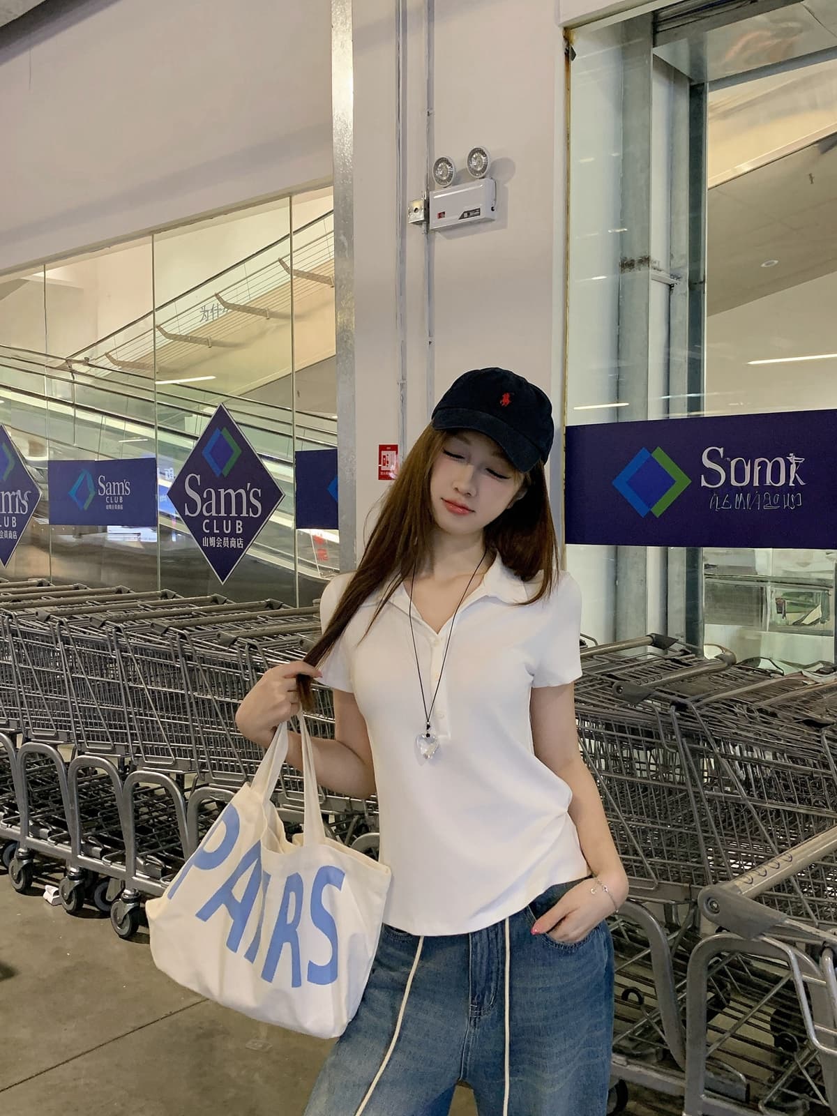 실사 정가 여름 한국 스타일 순수한 욕망 캐주얼 다용도 POLO 칼라 긍정적 인 어깨 몸매 가꾸기 슬림해 보이는 반팔 티셔츠 맨위 여성 상세 이미지 16
