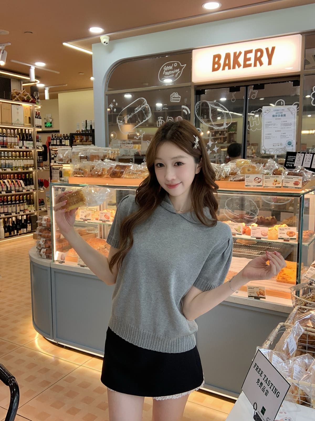 실사 정가 여름 한국 스타일 학원 스타일 베이비 칼라 연령 감소 부드러운 다용도 몸매 가꾸기 슬림해 보이는 니트 맨위 상세 이미지 2