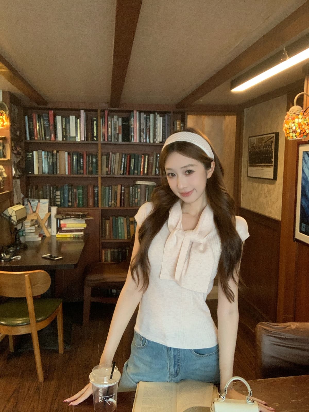 실사 정가 여름 한국 스타일 가짜 두 조각 해군 칼라 부드러운 품격 슬림해 보이는 다용도 니트 맨위 이미지 3