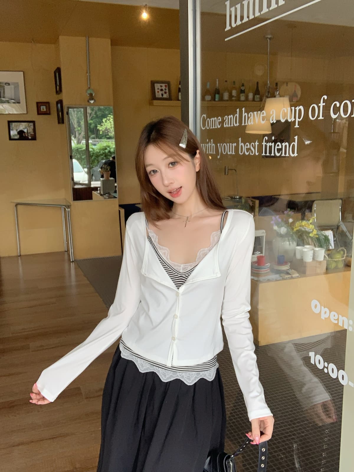 실사 정가 여름 한국 스타일 단색 싱글 줄 버튼 자외선 차단 오픈 가디건 품격 다용도 긴팔 티셔츠 맨위 상세 이미지 17