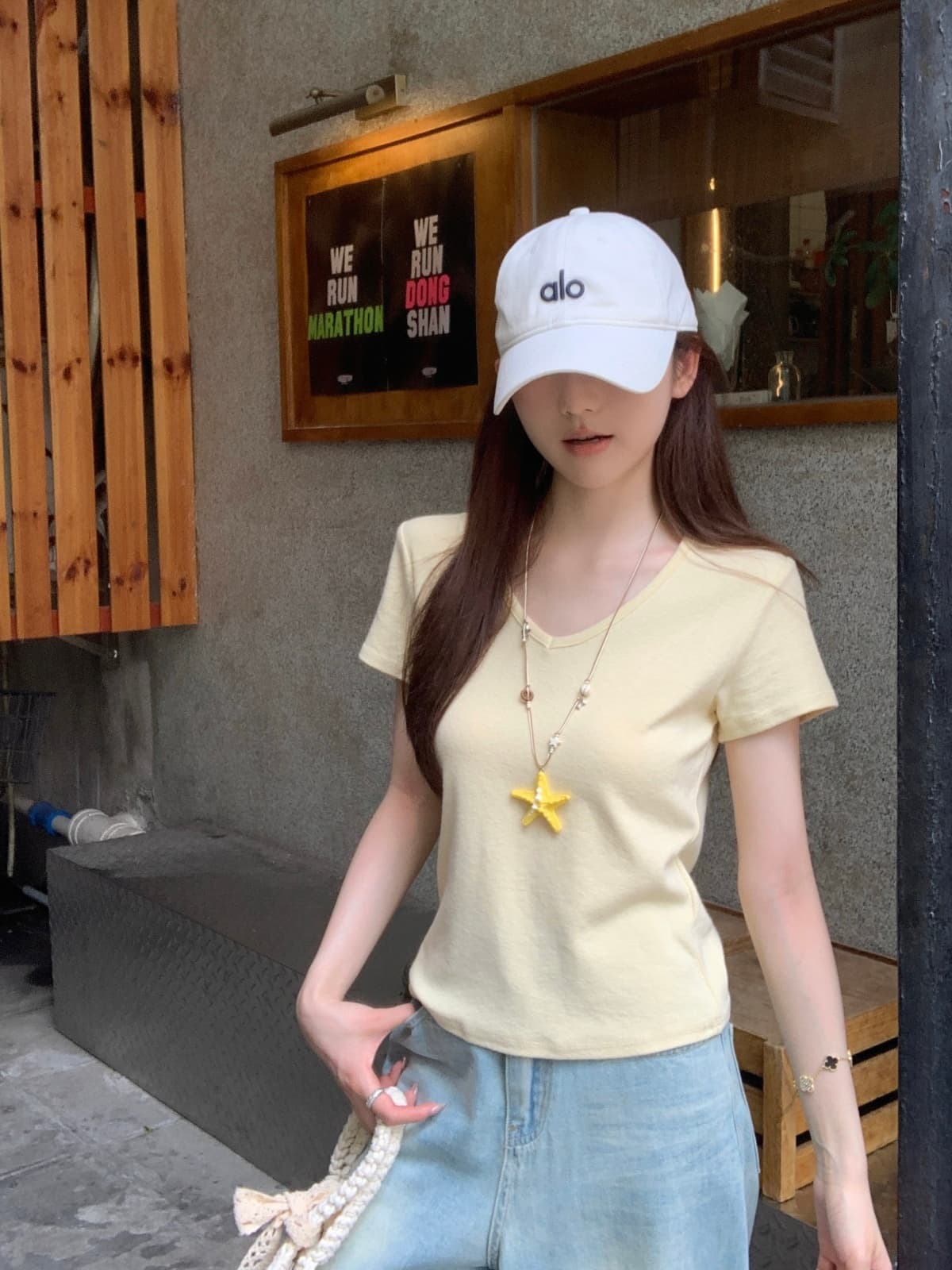 실사 정가 여름 한국 스타일 V넥 미니멀리즘 단색 품격 다용도 몸매 가꾸기 슬림해 보이는 반팔 티셔츠 맨위 상세 이미지 11