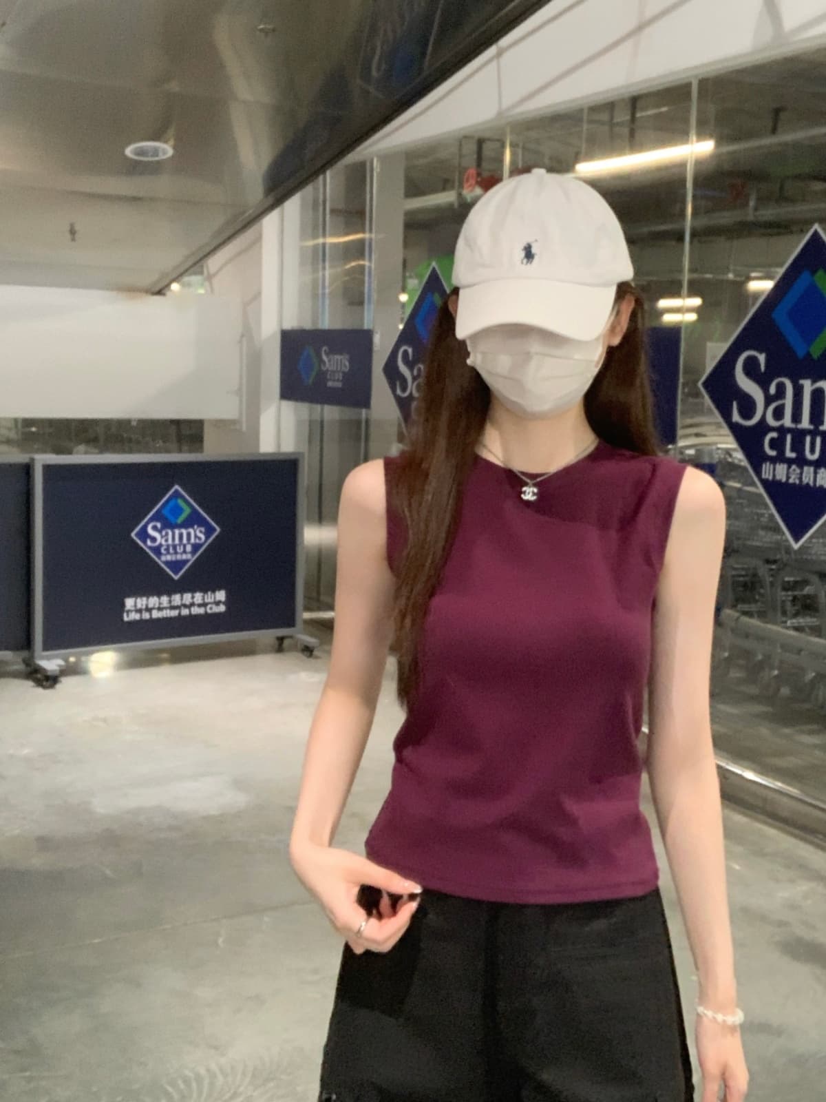 실사 정가 여름 한국 스타일 라운드 넥 단색 미니멀리즘 품격 다용도 몸매 가꾸기 슬림해 보이는 민소매 티셔츠 조끼 상세 이미지 18
