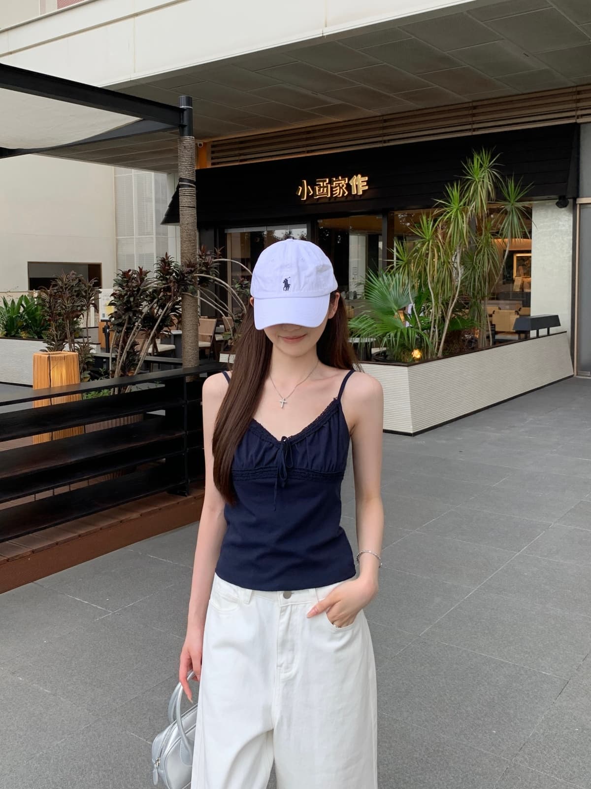 실사 정가 여름 한국 스타일 주름 스트랩 프릴 품격 다용도 몸매 가꾸기 슬림해 보이는 슬립 티셔츠 조끼 상세 이미지 18
