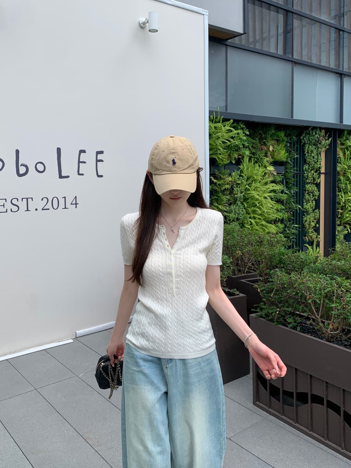 실사 정가 여름 한국 스타일 라운드 넥 단추 디자인 몸매 가꾸기 슬림해 보이는 품격 다용도 반팔 니트 스웨터 맨위 상세 이미지 21