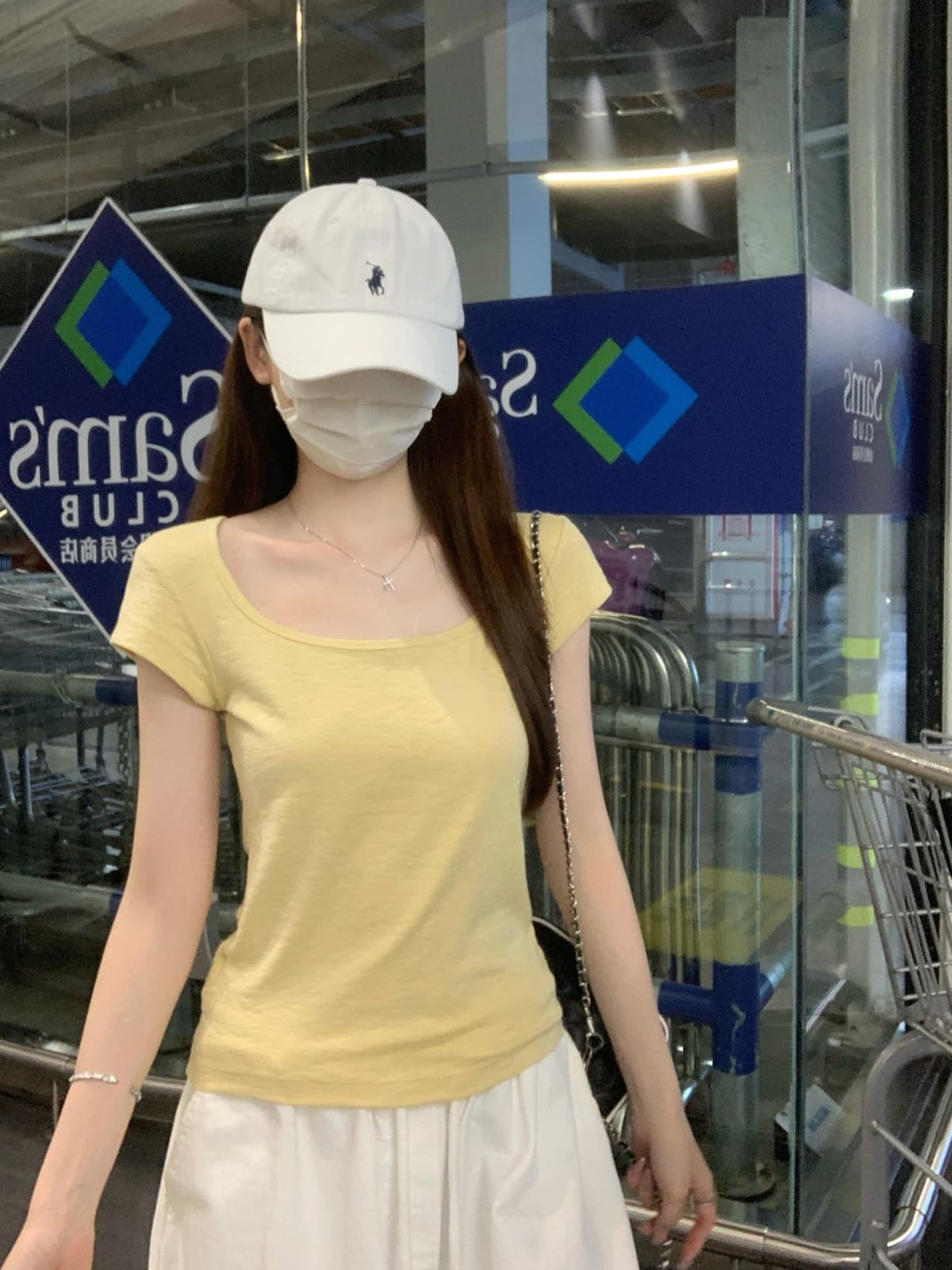 실사 정가 여름 한국 스타일 광장 칼라 단색 미니멀리즘 몸매 가꾸기 슬림해 보이는 품격 다용도 반팔 티셔츠 맨위 상세 이미지 7