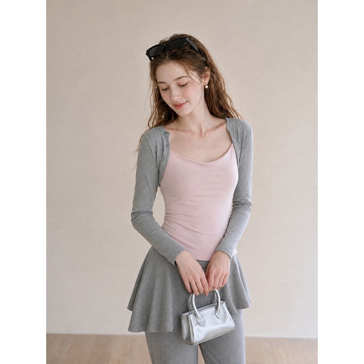 가을 한 부서 발레 바람 몸매 가꾸기 슬림해 보이는 긴팔 t 셔츠 여성 허리 수축 품격 디자인 센스 패치워크 출퇴근 맨위 이미지 3