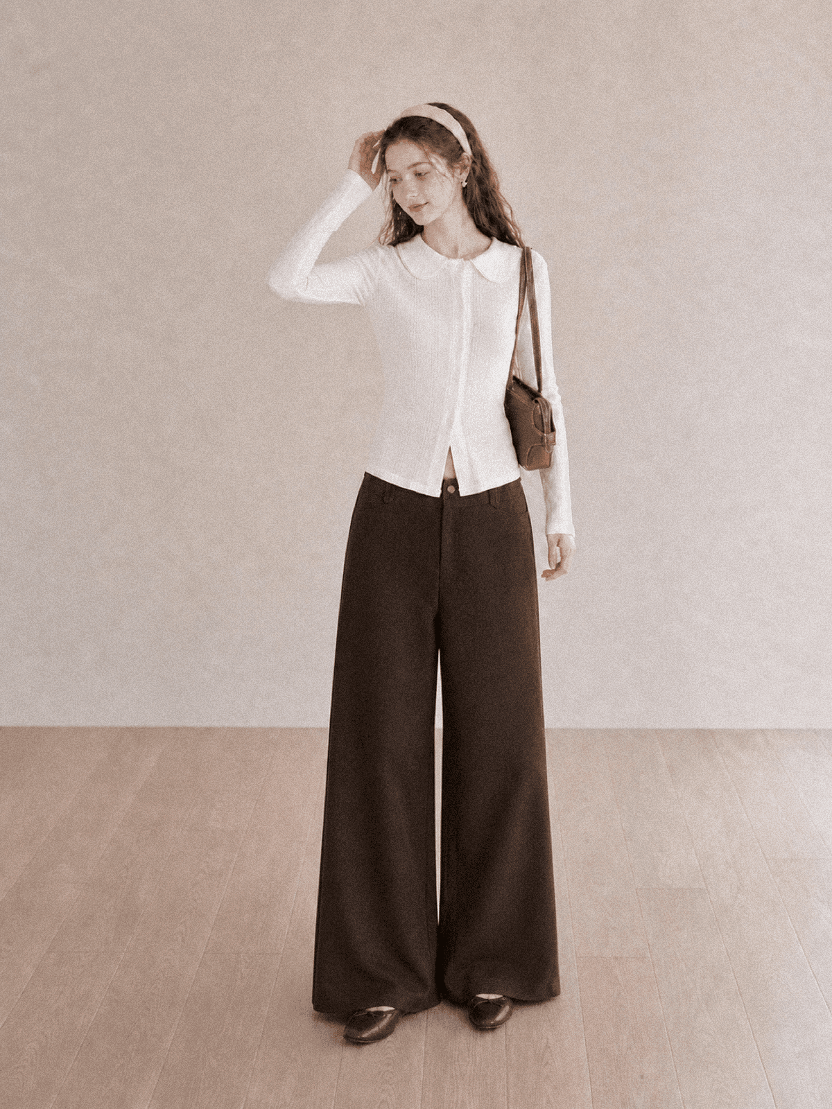 가을 한국 스타일 품격 부드러운 베이비 칼라 달콤함 연령 감소 긴팔 오픈 가디건 t 셔츠 질감 센스 만나는 맨위 여성 상세 이미지 6