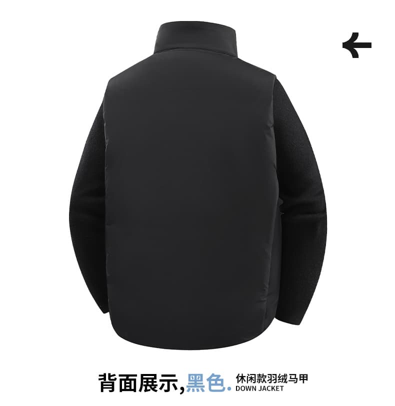 국경 간 새로운 남녀 같은 단락 야외 스포츠 얇고 가벼운 다운 조끼 높은 품질 새로운 국가 표준 90 플러시 커플 조끼 상세 이미지 14