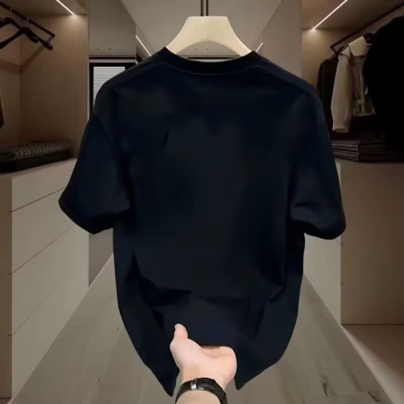 새로운 반팔 티셔츠 남자 여름 한국 스타일 트렌드 미니멀리즘 반소매 맨위 항구 바람 루즈핏 캐주얼 조수 브랜드 티셔츠 이미지 4
