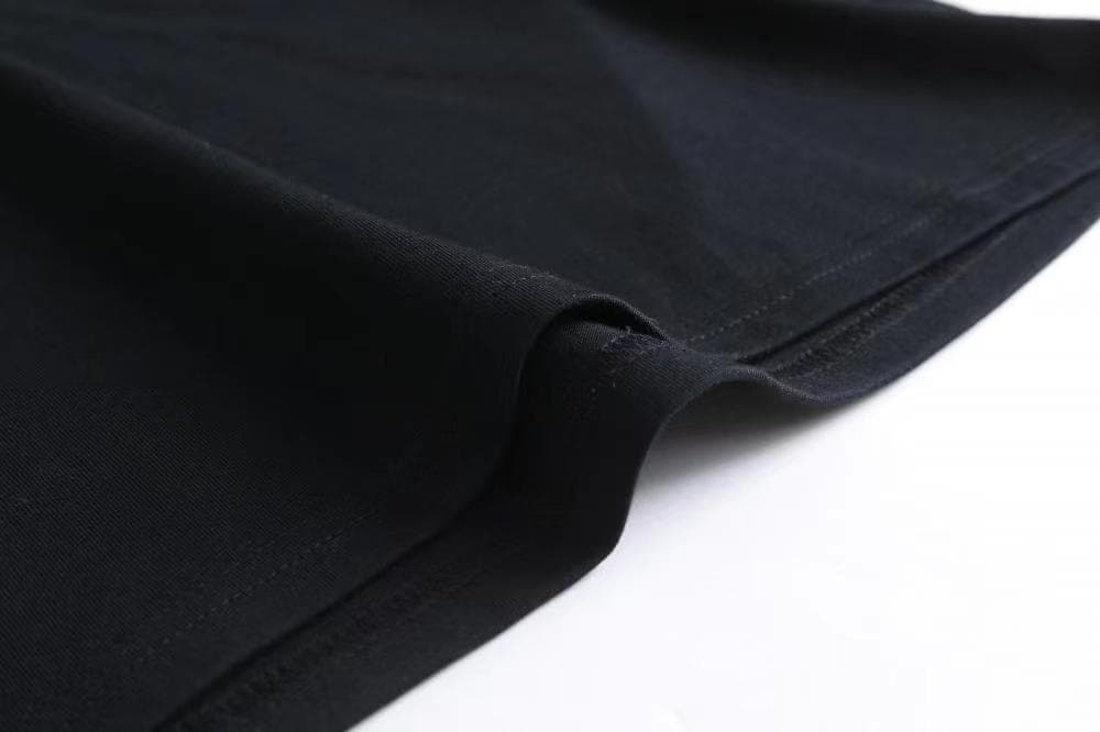 국경 간 물리적 저장소 조수 브랜드 남성 여름 어깨 아메리칸 순면 항구 바람 개성 단색 라운드 넥 티셔츠 트렌디 조끼 상세 이미지 5
