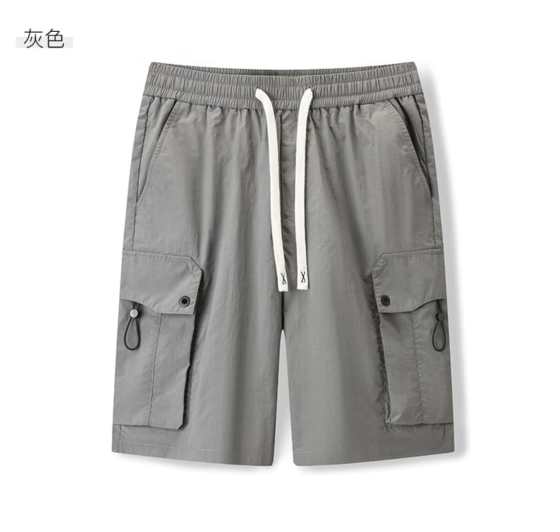 국경 간 새로운 남성 루즈핏 여름 차가운 센스 워크웨어 반바지 트렌드 패션 통기성 캐주얼 운동 오부 바지 상세 이미지 32