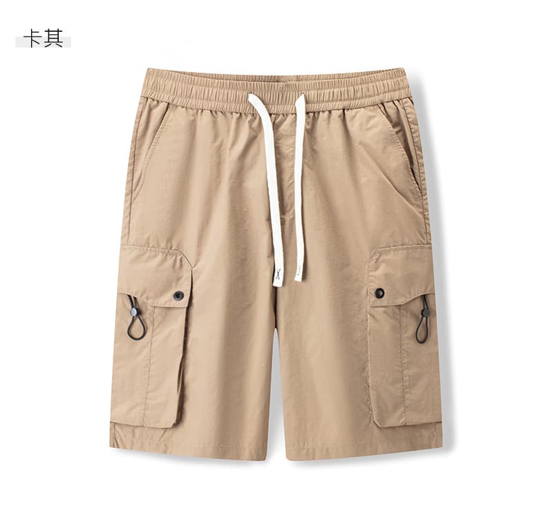 국경 간 새로운 남성 루즈핏 여름 차가운 센스 워크웨어 반바지 트렌드 패션 통기성 캐주얼 운동 오부 바지 상세 이미지 33