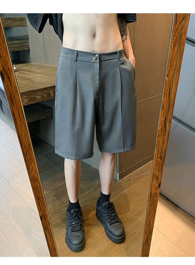 국경 간 새로운 반바지 남자 캐주얼 바지 루즈핏 스트레이트 오부 바지 해변 운동 바지 여름 얼음 실크 작은 슬랙스 상세 이미지 26
