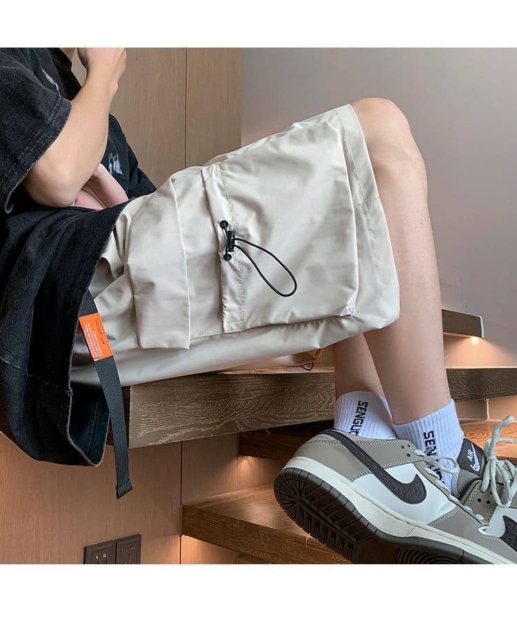 국경 간 남성 패션 폭발 워크웨어 팬츠 항구 바람 기능 오부 바지 트렌드 운동 루즈핏 스트레이트 캐주얼 반바지 상세 이미지 37