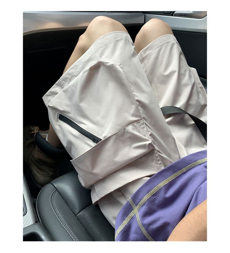 국경 간 워크웨어 반바지 새로운 여름 5 점 캐주얼 바지 남성 일본식 기능 바지 루즈핏 스트레이트 웨이 바지 항구 바람 상세 이미지 14