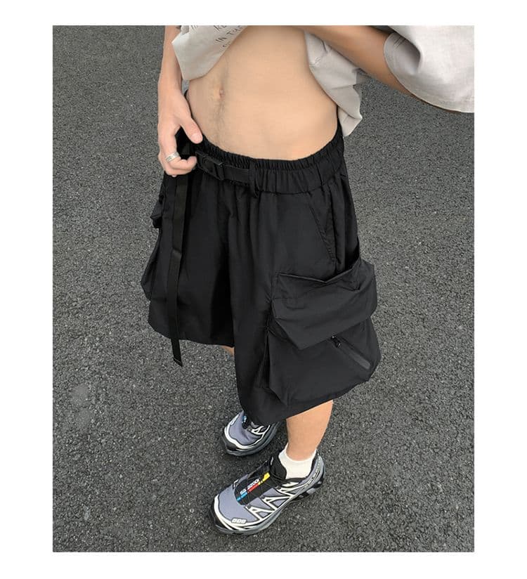 국경 간 워크웨어 반바지 새로운 여름 5 점 캐주얼 바지 남성 일본식 기능 바지 루즈핏 스트레이트 웨이 바지 항구 바람 상세 이미지 18
