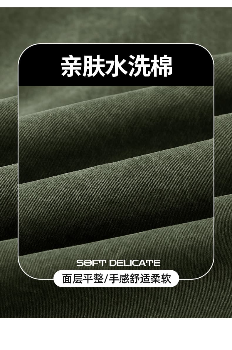 국경 간 남성 새로운 여름 폭발 반팔 셔츠 순면 워싱 재킷 워크웨어 폴로 칼라 재킷 아메리칸 조수 브랜드 상세 이미지 6
