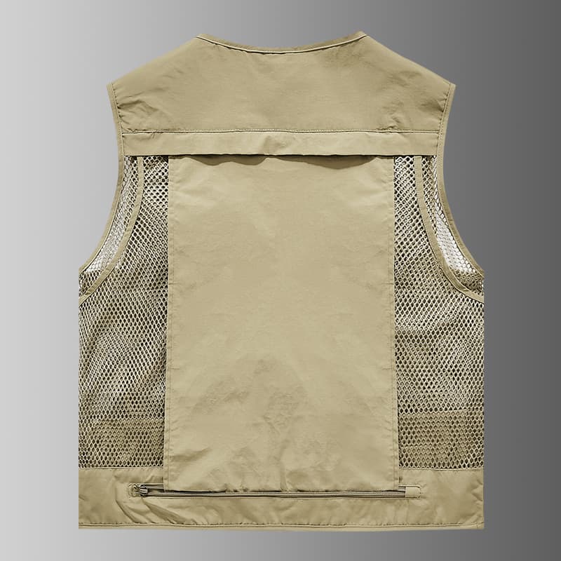 워크웨어 낚시 베스트 국경 간 대외 무역 폭발 야외 워크웨어 기타 주머니 중년 남자 빅 사이즈 비즈니스 캐주얼 어깨 이미지 5