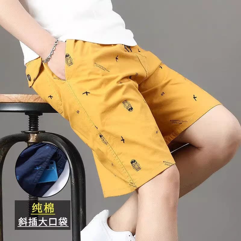 여름 순면 얇은 스타일 워크웨어 반바지 남자 루즈핏 오부 바지 중년 아빠 로드 중 캐주얼 운동 바지 해변 바지 이미지 2