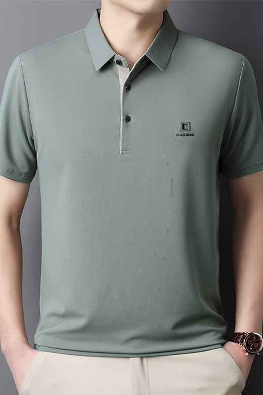 여름 중노년 아빠 로드 중 비즈니스 캐주얼 폴로 칼라 반팔 루즈핏 POLO 셔츠 남성 캐주얼 다용도 티셔츠 이미지 6