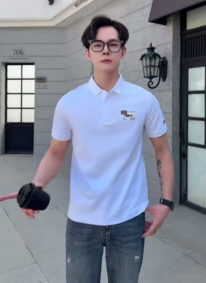 개체 높은 품질 남성 순면 여름 새로운 POLO 셔츠 차가운 센스 조수 브랜드 티셔츠 아메리칸 캐주얼 반팔 맨위 t 상세 이미지 4