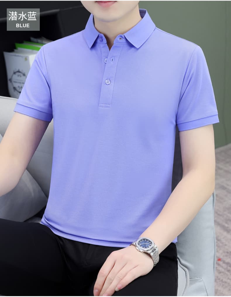 여름 얼음 센스 남성 새로운 POLO 셔츠 트렌드 반팔 암살 자수 캐주얼 루즈핏 다용도 티셔츠 폴로 칼라 맨위 티셔츠 상세 이미지 22