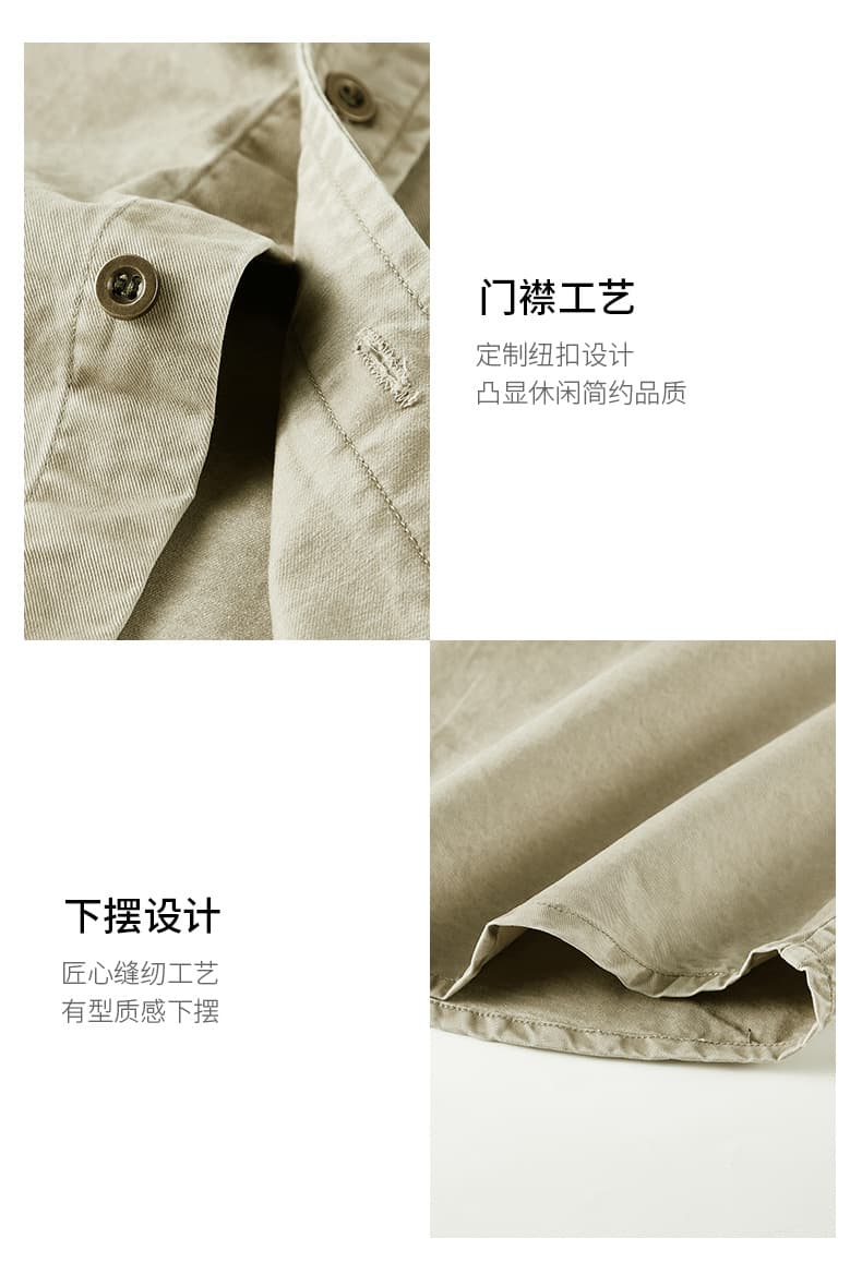 국경 간 빅 사이즈 조수 브랜드 새로운 여름 폭발 반팔 셔츠 순면 워싱 재킷 워크웨어 셔츠 폴로 칼라 재킷 상세 이미지 22