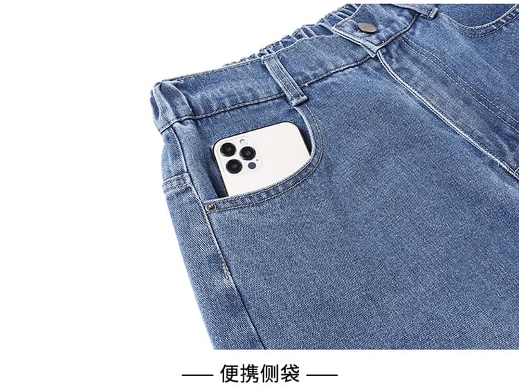 넓은 다리 가을 겨울 새로운 아메리칸 높음 거리 넓은 다리 청바지 남자 봄 가을 워싱 마 오래된 조수 브랜드 악당 잘 생긴 스트레이트 루즈핏 상세 이미지 18
