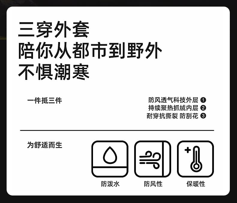 커플 섹션 3 대 1 자켓 남녀 야외 흑연 그리스어 재킷 재킷 재킷 등산복 인사이드 가져 가라. 플리스 의류 상세 이미지 2