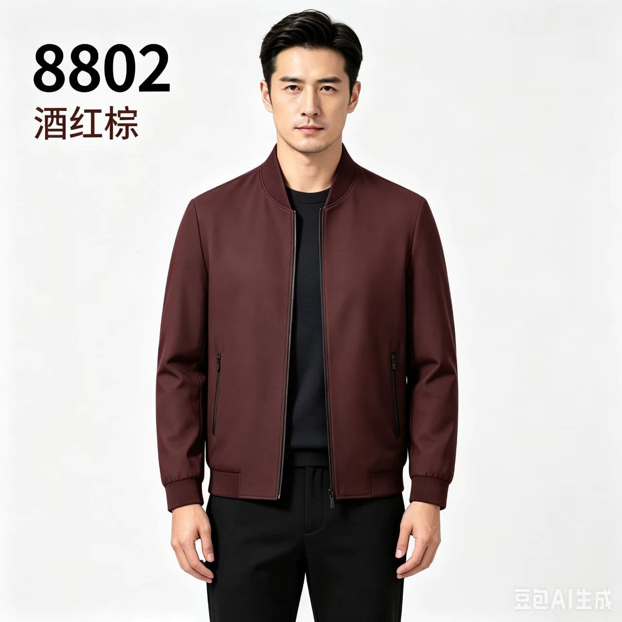 개체 품질 중년 남성 봄 가을 재킷 아빠 로드 중 새로운 트렌드 야구 스타일 칼라 트렌드 패션 캐주얼 긴팔