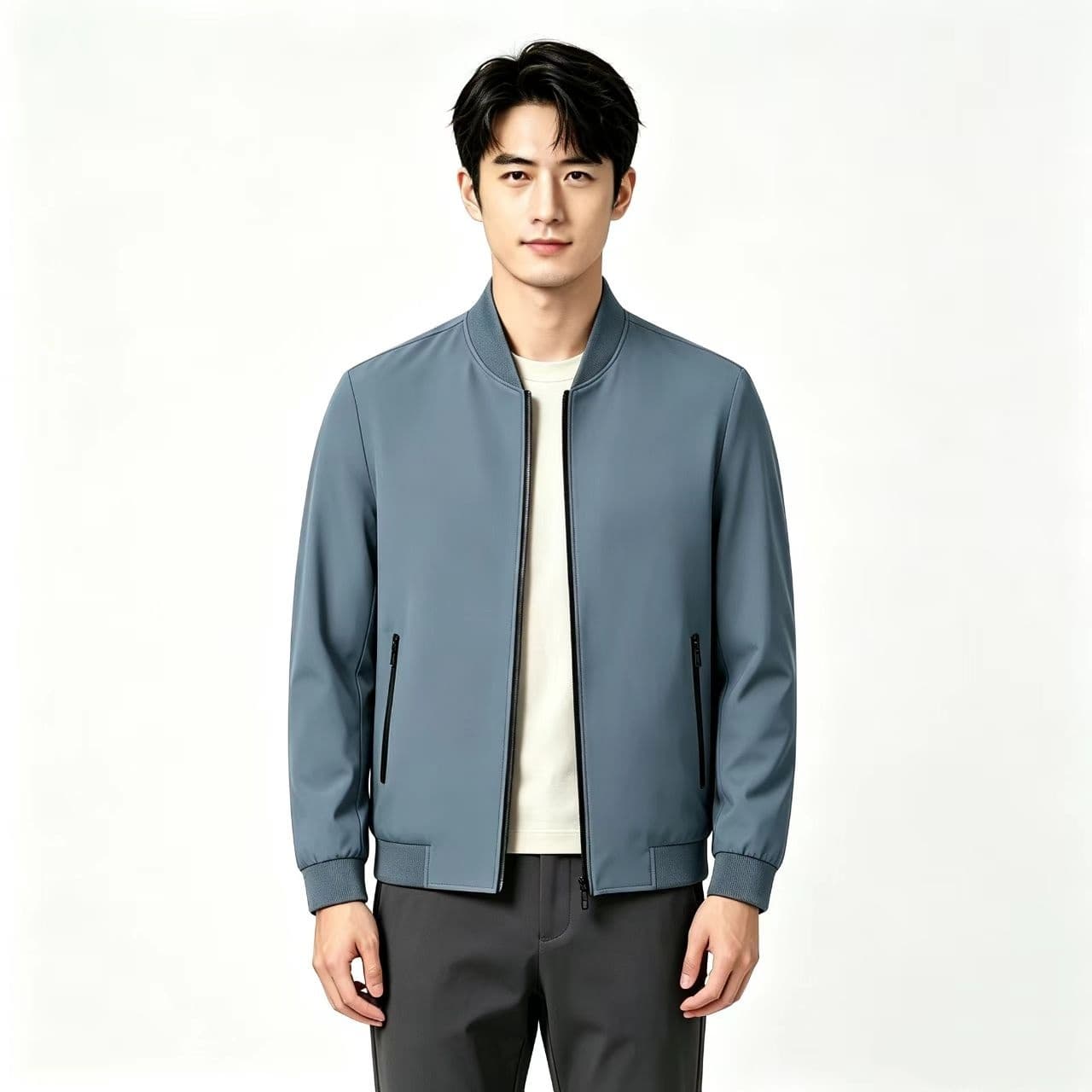 개체 품질 중년 남성 봄 가을 재킷 아빠 로드 중 새로운 트렌드 야구 스타일 칼라 트렌드 패션 캐주얼 긴팔 상세 이미지 24