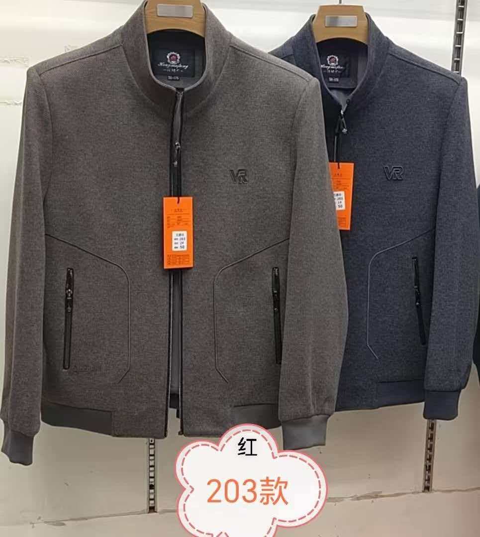 개체 스탠드 칼라 남성 모직 재킷 빛 비즈니스 높은 품질 모직 코트 중년 보온 가을 겨울 잭 재킷