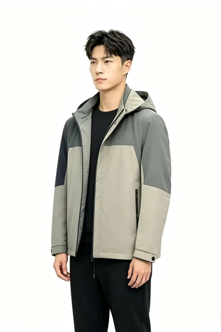 개체 가을 겨울 새로운 자켓 남성 후드 재킷 높은 품질 캐주얼 루즈핏 패치워크 트렌드 다용도 재킷 이미지 6