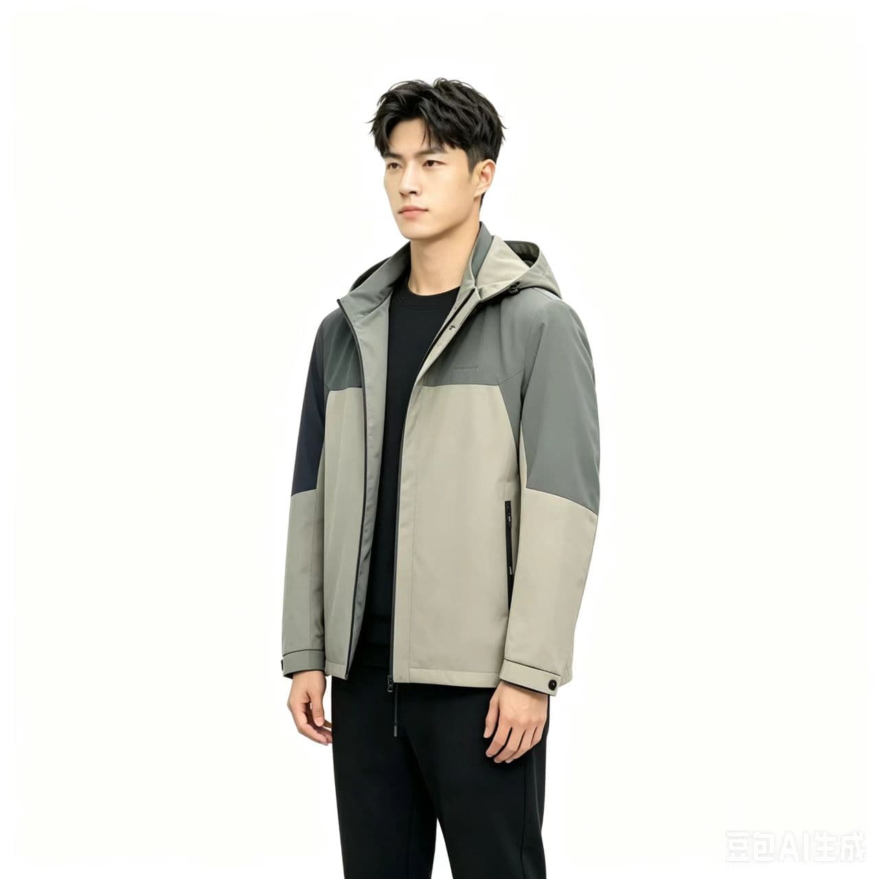 개체 가을 겨울 새로운 자켓 남성 후드 재킷 높은 품질 캐주얼 루즈핏 패치워크 트렌드 다용도 재킷 상세 이미지 8