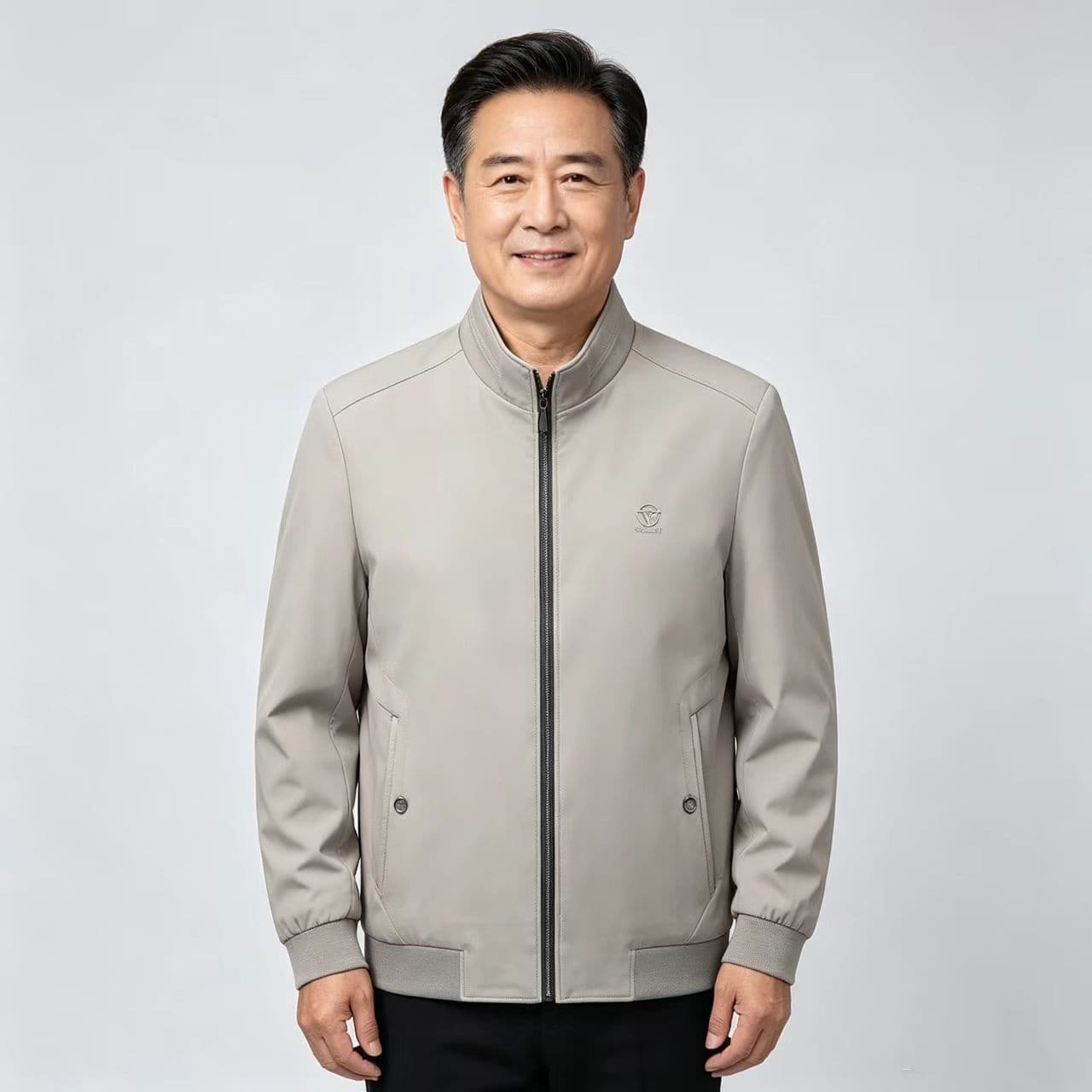 개체 스탠드 칼라 남성 모직 재킷 빛 비즈니스 높은 품질 모직 코트 중년 보온 가을 겨울 잭 재킷 상세 이미지 6