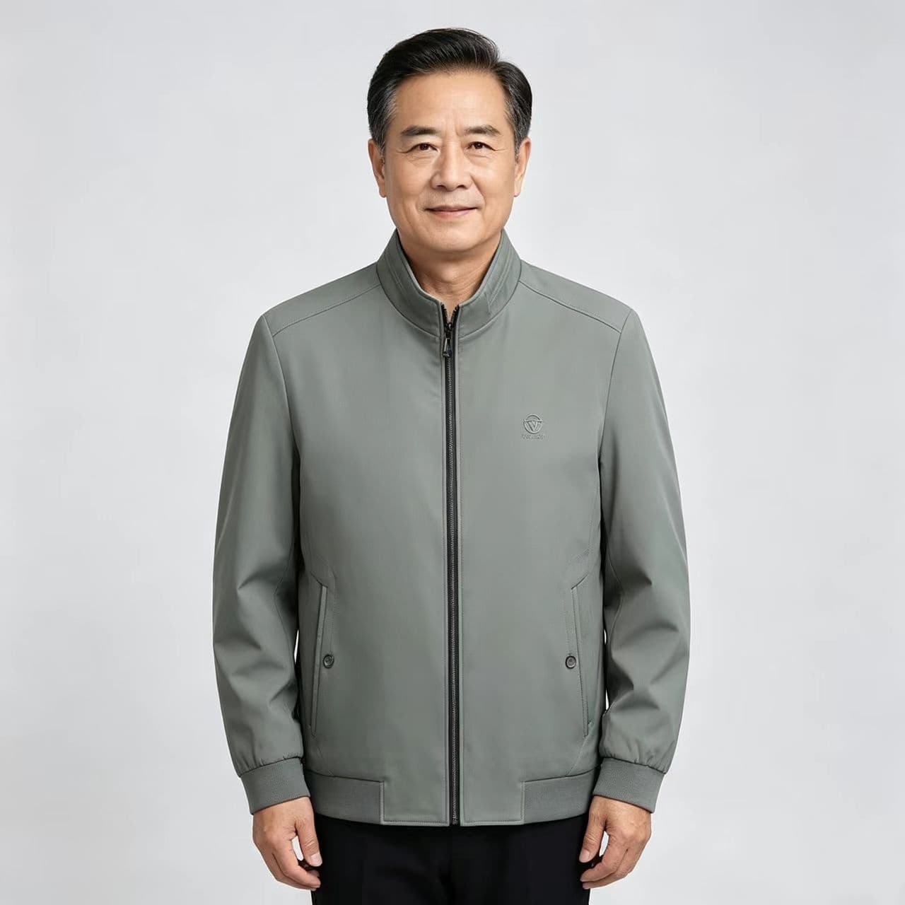 개체 스탠드 칼라 남성 모직 재킷 빛 비즈니스 높은 품질 모직 코트 중년 보온 가을 겨울 잭 재킷 상세 이미지 7