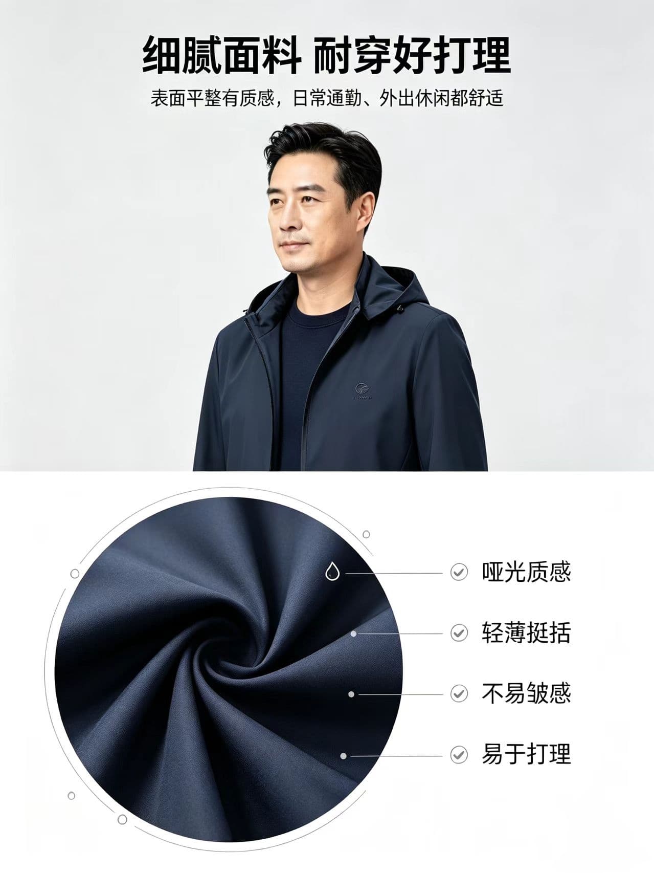 개체 가을 겨울 새로운 중노년 남성 후드 재킷 높은 품질 캐주얼 루즈핏 패치워크 트렌드 다용도 재킷 상세 이미지 8