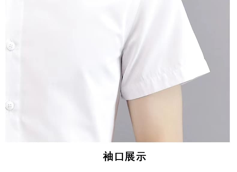 실사 여름 남성 셔츠 비즈니스 캐주얼 긍정적 인 로드 중 단색 비즈니스웨어 무료 뜨거운 저항 주름 작업복 반팔 셔츠 상세 이미지 32