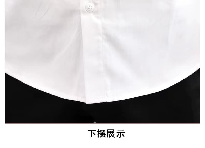 실사 여름 남성 셔츠 비즈니스 캐주얼 긍정적 인 로드 중 단색 비즈니스웨어 무료 뜨거운 저항 주름 작업복 반팔 셔츠 상세 이미지 33