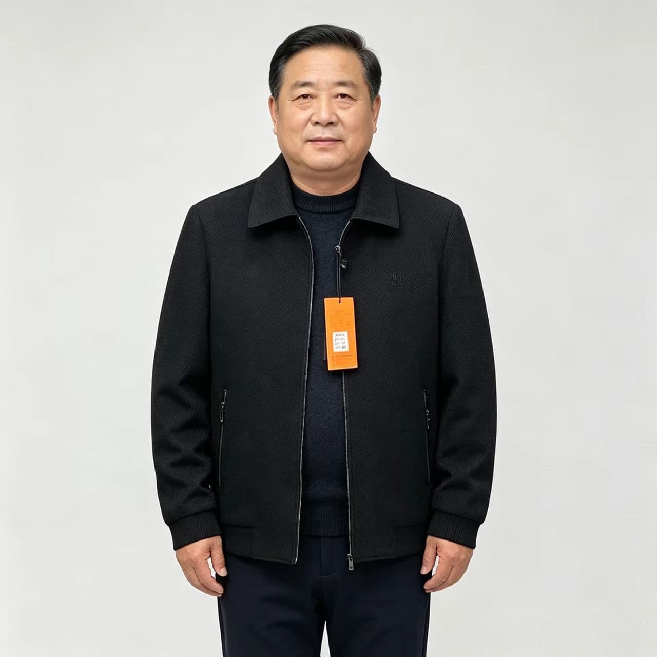 개체 폴로 칼라 남성 모직 재킷 빛 비즈니스 높은 품질 모직 코트 중년 보온 가을 겨울 잭 재킷 상세 이미지 19