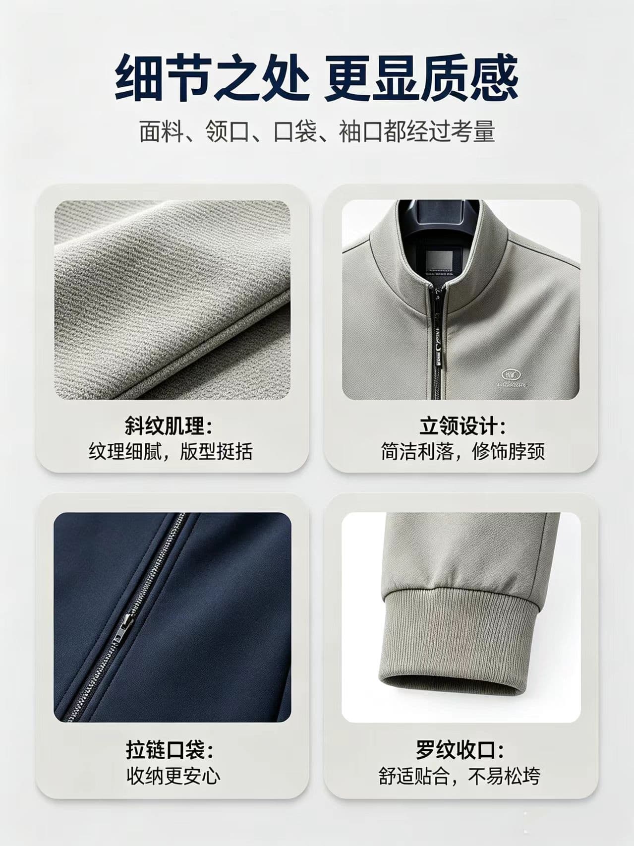 개체 스탠드 칼라 남성 모직 재킷 빛 비즈니스 높은 품질 모직 코트 중년 보온 가을 겨울 잭 재킷 상세 이미지 9