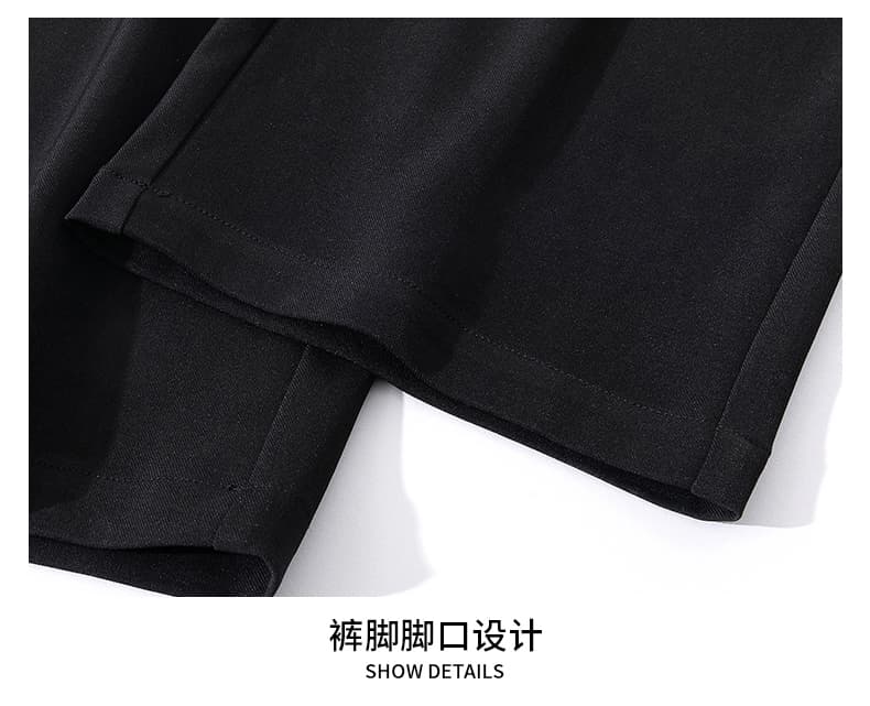 국경 간 봄 가을 루즈핏 와이드 레그 팬츠 남성 스트레이트 미니멀리즘 단색 캐주얼 바지 녹색 연간 최고 거리 트렌드 바닥 청소 바지 상세 이미지 27