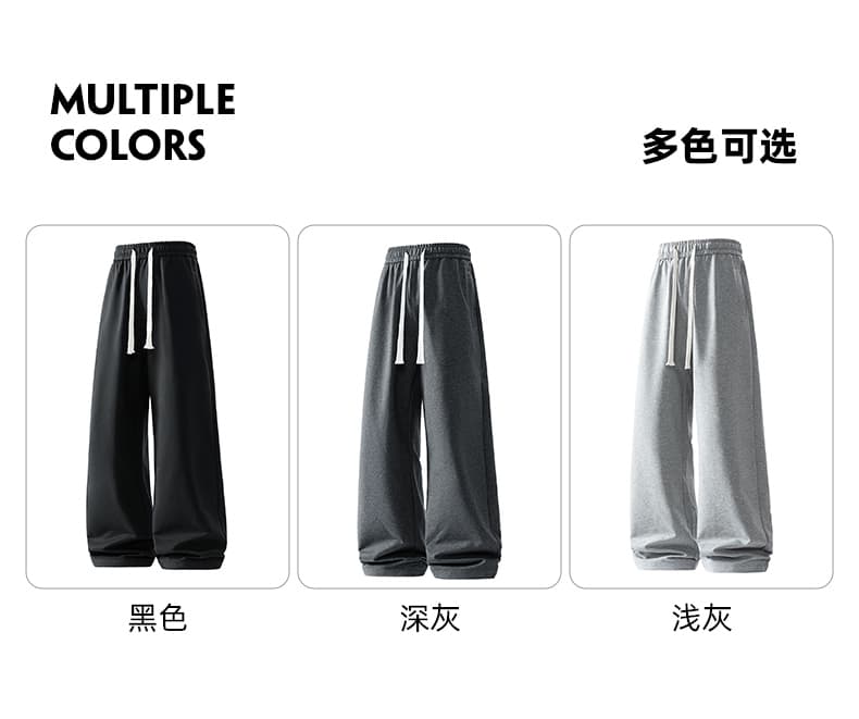 폭발 조수 브랜드 루즈핏 운동 웨이 바지 남자 가을 아메리칸 레트로 와이드 레그 팬츠 어린이 청소년 도루 센스 캐주얼 바지 트렌디 상세 이미지 9