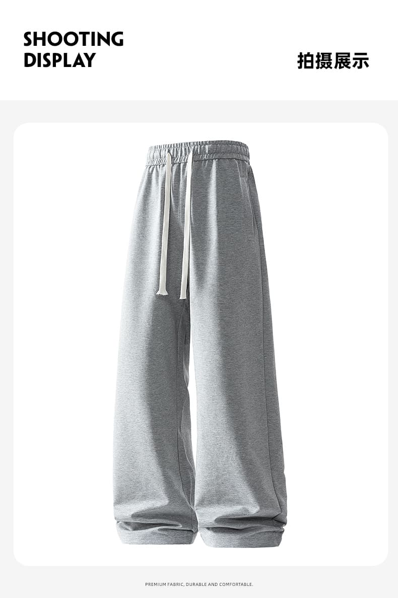 폭발 조수 브랜드 루즈핏 운동 웨이 바지 남자 가을 아메리칸 레트로 와이드 레그 팬츠 어린이 청소년 도루 센스 캐주얼 바지 트렌디 상세 이미지 10