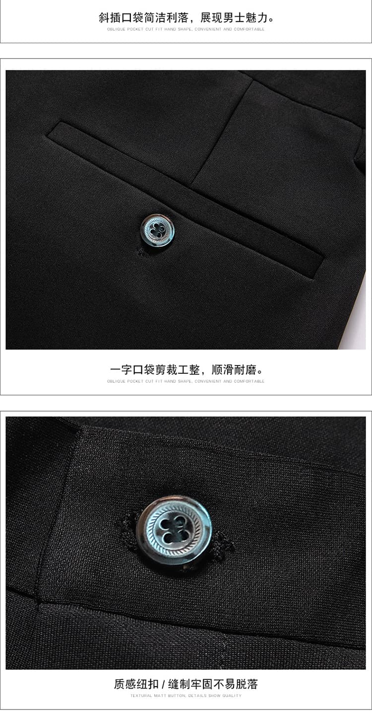국경 간 봄 가을 폭발 남성 두꺼운 스타일 스트레이트 4면 신축성 캐주얼 슬랙스 아빠 바지 비즈니스 출퇴근 긴 바지 상세 이미지 16