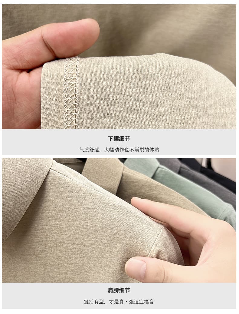 빛 럭셔리 긴팔 티셔츠 아빠 로드 중 새로운 가을 신제품 긴팔 POLO 셔츠 남성 의류 비즈니스 캐주얼 폴로 칼라 맨위 상세 이미지 31