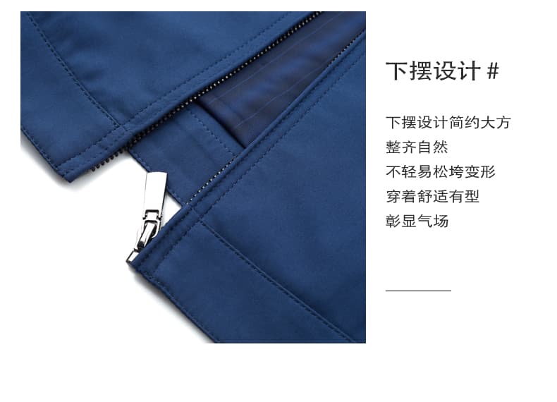 봄 가을 얇은 스타일 재킷 비즈니스 캐주얼 폴로 칼라 재킷 중노년 아빠 로드 중 자켓 맨위 남성 재킷 상세 이미지 6