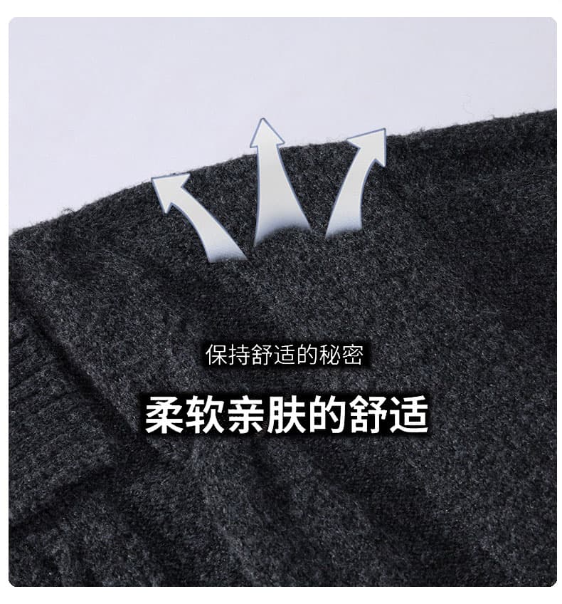 조수 브랜드 마이크로 넓은 단색 니트 스웨터 남성 가을 겨울철 느긋한 바람 트렌드 보온 루즈핏 오픈 가디건 스웨터 남자 재킷 상세 이미지 12