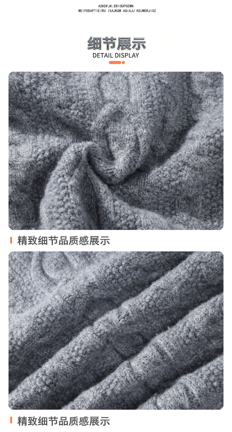 조수 브랜드 마이크로 넓은 단색 니트 스웨터 남성 가을 겨울철 느긋한 바람 트렌드 보온 루즈핏 오픈 가디건 스웨터 남자 재킷 상세 이미지 28
